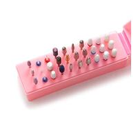 30/48 agujeros Nail Art Brocas de almacenamiento caja de almacenamiento pulido Polaco Bits Display Bit Organizador Soporte Bits Caja de almacenamiento