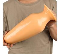 30,5 * 11,5 cm dilatador gigante Anal consolador masturbador Fisting Miembro grande pene negro juguete sexual esclavo Femdom PVC(Gold)