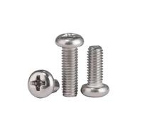 30/50/100/200 Uds tornillo de cabeza redonda empotrada en cruz M3 M4 M5 M6 M8 GB818 316 máquina acero inoxidable(50pcs M6x1x70mm)