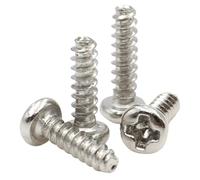 30/50/100 Uds Grado 4,8 Tornillos De Cola Plana Autorroscantes Cabeza Redonda Empotrada En Cruz Acero Al Carbono M1.2 .7 M2 .6 M3 M4 M5(3mm,M2.6 (100pcs))