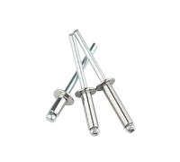 30-50 Uds M4 .8 Remaches Pop Cabeza De Cúpula De Aluminio Mandril De Vástago De Acero Ciego Tirador De Escape Rebite De Uñas(10mm)