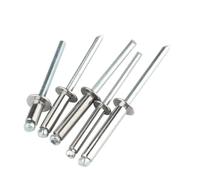 30-50 Uds remaches Pop de aluminio M2.4 M3.2 M4 M4.8 remaches ciegos de cabeza de cúpula mandril de acero remaches de escape clavo de tracción(M4 (50pcs),8mm)