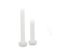 30-500 piezas Rosca métrica Blanco Nylon Plástico Aislamiento Phillips Pan Head Cross Máquina Redonda Tornillo Longitud del Perno 4-50 mm (M2,5 x 8 (500 piezas))