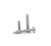 30-500 Uds M3 .5 M4 .2 .8 M5 M6 M8 304 Tornillo De Rosca Cabeza Redonda Cruzada Acero Inoxidable GB845(12mm,300pcs M4)