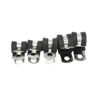 30 abrazaderas P con revestimiento de goma 6-45 mm, acero inoxidable 304, for montaje en pared tuberías, fijaciones for cables(30pcs 16mm)