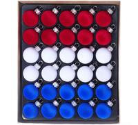 30 adornos de bolas de Navidad de plástico, terciopelo suave, tamaño compacto de 3 cm, diseñadas para colgar en árboles de Navidad y exhibiciones navideñas (A)