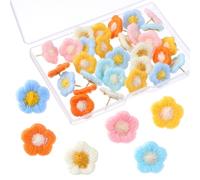 30 agujas de alfiler de flores, chinchetas, pins decorativos para tablón de anuncios, para fotos, paredes, dibujos, papel, tableros de corcho, oficinas, escuelas, uñas de pulgar