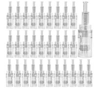 30 agujas de microneedling: 12 pines agujas de microneedling de repuesto, repuesto Derma Pen Micro agujas Dermapen cabezales de repuesto para dispositivo de microneedling eliminación de acné