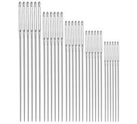30 agujas gruesas de costura de ojo grande, kit de agujas de coser de acero inoxidable de 5 tama?os para bordado y manualidades