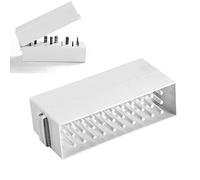 30 agujeros brocas de uñas soporte de contenedor estante de exhibición caja de almacenamiento de exhibición taladro de arte de uñas soporte de broca de cabeza de pulido herramienta de manicura