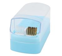 30 agujeros porta punta para taladro de uñas funda para cepillo de limpieza Dsut soporte a prueba de exposición herramientas para manicura (azul)