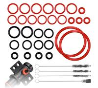 30 anillos de estanqueidad, surtido de anillos en O para cafeteras automáticas Saeco Philips, juego de cepillo de limpieza incluido, compatible con válvula de soporte, válvula de vapor, grupo de
