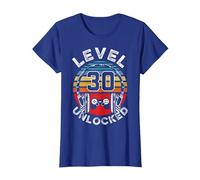 30 Años Cumpleaños Cool Gamer Level 30 Unlocked Camiseta, Mujer, Azul Real, 3XL