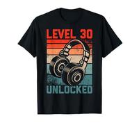 30 Años Cumpleaños hombres Gamer Level 30 unlocked Joven Camiseta