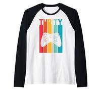 30 años cumpleaños Regalo Gamer Retro Video Game Chicos Camiseta Manga Raglan