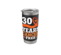 30 años de cáncer de cinta naranja libre de leucemia guerrero sobreviviente Vaso térmico de acero inoxidable de doble pared