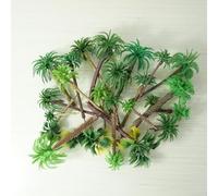 30 árboles de modelos mixtos, incluyendo palma de coco y árbol de escamas para diseño de paisaje de selva tropical, adecuado para modelo de construcción, mesa de arena, exhibición de arquitectura y