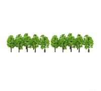 30 árboles modelo a escala N de 3,5 cm, plantas de paisaje en miniatura verdes mixtas para tren, ferrocarril, paisaje, diorama para bosque, juego de mesa de arena, decoración de modelo de arquitectura