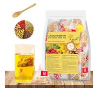 30 Bags Chicory and Gardenia Tea, Chrysanthemum and Cassia Seed Tea, Supports Kidney & Liver Health, 8 Ingredients Including Chrysanthemum and Goji Berries (5gx30bags) (1PCS (30Bags))