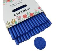 30 Barritas de Cera de 7mm para Pistola de Pegamento,PORXFLY Mini Barritas de Cera Ideales para Sobres de Tarjetas,Invitaciones de Boda,Envoltorios de Regalos (Azul zafiro)