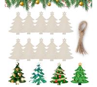 30 bolas de Navidad de madera, adornos de madera, rodajas de madera, decoraciones colgantes para árbol de Navidad, decoración de Navidad, manualidades