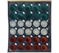 30 bolas de Navidad de plástico con terciopelo flocado, material plástico, adornos colgantes para árboles de Navidad, exhibiciones de vacaciones y proyectos de manualidades, tamaño de 3 cm (C)