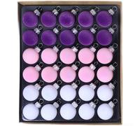 30 bolas de Navidad de plástico con terciopelo flocado, material plástico, adornos colgantes para árboles de Navidad, exhibiciones de vacaciones y proyectos de manualidades, tamaño de 3 cm (F)