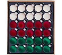 30 bolas de Navidad de plástico con terciopelo flocado, material plástico, adornos colgantes para árboles de Navidad, exhibiciones de vacaciones y proyectos de manualidades, tamaño de 3 cm (B)