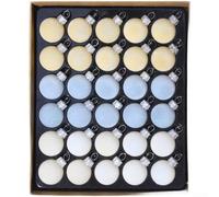 30 bolas de Navidad de plástico con terciopelo flocado, material plástico, adornos colgantes para árboles de Navidad, exhibiciones de vacaciones y proyectos de manualidades, tamaño de 3 cm (D)