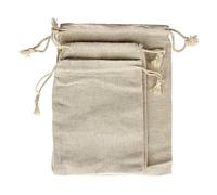 30 bolsas de almacenamiento con cordón algodón y lino, varios tamaños, organizador joyas dulces, color beige Para Días Festivos,Bodas(8X10CM)