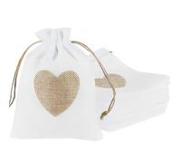 30 bolsas de yute pequeñas de 10 x 14 cm, bolsas de algodón con cordón, bolsas de tela para rellenar, bolsas de regalo, bolsas de lino para envolver jabón, joyas, manualidades, bodas y fiestas