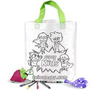 30 Bolsas para Colorear + 1 Bolsa Reutilizable | 30 Bolsas Individuales con 5 Ceras de Colores y Globo | Regalo niños Fiestas y cumpleaños (Héroes)