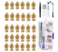 30 boquillas de 0,4 mm, 0,2 mm, 0,6 mm, boquillas para impresora 3D, boquillas de latón para Ender 3 V2/Ender 3/Ender 3 Pro/Ender 3 Max/Ender 3 S1/Ender 3 Neo/Ender 5 Pro/Ender 5 Plus/CR 10 Series