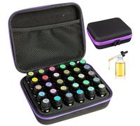 30 Botellas EVA Caja Aceites Esenciales,Esencial Estuche de Transporte de Aceites Bolsa de Almacenamiento de Aceite con Asa Neceser para Aceites Esenciales 5ml 10ml 15ml