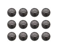 30 botones de metal antiguo vintage con abrigos de vástago, botones de chaqueta, botones de camisa, pantalones, botones redondos de costura para manualidades, 20 mm ( )