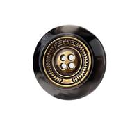 30 botones de metal de resina de 4 agujeros - 16/21/25 mm, marrón/blanco/negro, redondo vintage para cárdigans (negro, 25 mm-0.98 pulgadas)