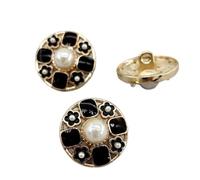 30 botones de vástago de perlas vintage para mujer, para costura, botones de metal con diseño de flores de 18/21/23 mm