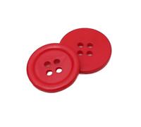 30 botones redondos de resina de 11,5mm a 25mm para manualidades de costura., Rojo, 15mm