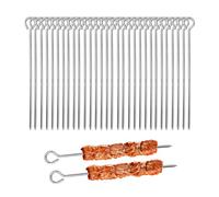 30 brochetas para barbacoa, brochetas de metal, brochetas para freidora de aire caliente, brochetas verticales para barbacoa, pinchos de metal para barbacoa, brochetas de metal para barbacoa,