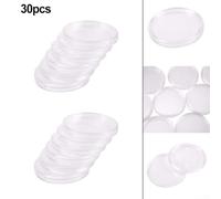 30 cajas herméticas transparentes para cápsulas de plata americana para monedas de 1 onza, soporte de monedas de 40 6 mm de diámetro, material plástico protector