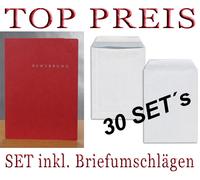 30 Carpeta de Solicitud de Trabajo PAGNA Select / 3-teilig Con Carril en Rojo +