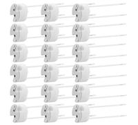 30 casquillos GU5.3 de cerámica, con cable de silicona de 14 cm, 12 V-250 V, 2 A, máx. 100 W, GU5.3, conector de cerámica, casquillo MR16, casquillo para lámparas halógenas LED