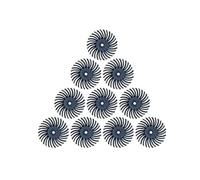 30 cepillos abrasivos for pulir joyas y madera, disco de cerdas radiales de 25 mm con 6 vástagos.(120)