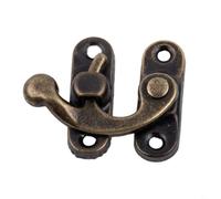 30 cerrojos de hierro antiguo para equipaje con tornillos, cierres de caja de madera más cierres decorativos para mini cajas de joyería de bronce, cajas vintage para manualidades (bronce)