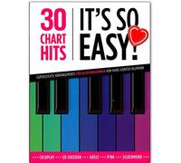 30 Chart Hits - It's So Easy. - 30 absolue Chart Hits de Musique Pop Pour Piano débutant - Note livre avec pince avec cœur Note colorée