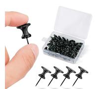 30 Chinchetas, Chinchetas Negras Chinchetas Grandes Chinchetas Decorativas para Tablero de Corcho para Colgar en la Pared, Oficina, Hogar, Aula, Decoración