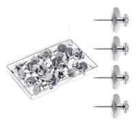 30 chinchetas decorativas de metal en forma de I para tablón de anuncios de corcho con cabeza plana para ganchos de corcho, boletines