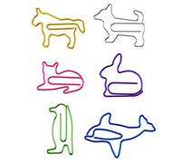 30 clips de papel de metal, diseño de animales, dibujos animados, coloridos, formas novedosas, marcapáginas para oficina, escuela, papelería, documentos, regalos para niños