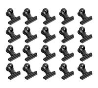 30 clips negros pequeños de bulldog, clips de bisagra de metal para archivos, monederos, bolsas de etiquetas, tiendas, oficina y cocina en casa (negro, 22 mm)