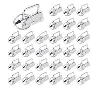 30 Clips Plateados de Metal para Cola, Cinchas, Piezas Troqueladas, Bordes, Llaveros y Colgantes